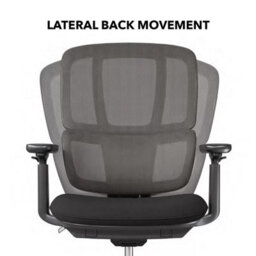 Xample Shelby Mesh Back Operator Chair Black Ergonomic Office Chair With Dual Lumbar Support Adjustable Height Tilt Lock - thumbnail 6