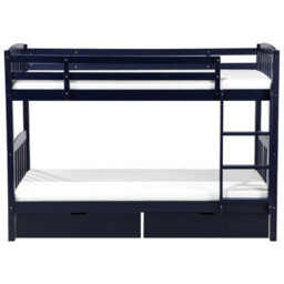 Beliani Bunk Bed With Drawers Wood Revin 90 X 200 Cm (Eu Single) Navy Blue - thumbnail 5