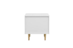 Home Stuff Plus Modern White Bedside Table With 2 Drawers - Bedside Cabinet H53 X W50 X D40 Cm, Bed Side Table For Bedroom & Living Room - thumbnail 8