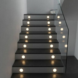 Ultra Beam Lighting Ultrabeam Round Acrylic Mini Recessed Indoor Wall Light - Step And Stair Riser Light 1 Watt Led Sandblasted Finish - thumbnail 3