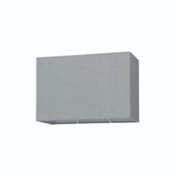 Straight Sided Rectangle Lamp Shade Grey Cotton Fabric 40W E27 Or B22 Gls - thumbnail 1