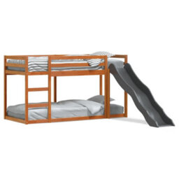 Berkfield Bunk Bed With Slide&ladder Without Mattress Wax Brown 90X200 Cm - thumbnail 2