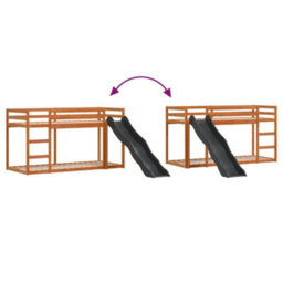 Berkfield Bunk Bed With Slide&ladder Without Mattress Wax Brown 90X200 Cm - thumbnail 8