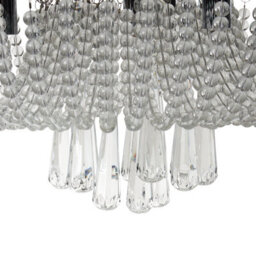 Wyld And Coco Silver Crystal Chandelier Ceiling Light With Polished Chrome Finish, 45Cm Diameter, 23Cm Height - thumbnail 5