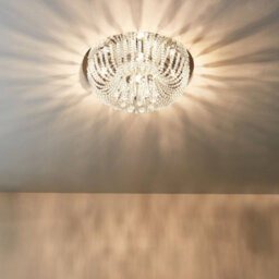 Wyld And Coco Silver Crystal Chandelier Ceiling Light With Polished Chrome Finish, 45Cm Diameter, 23Cm Height - thumbnail 2