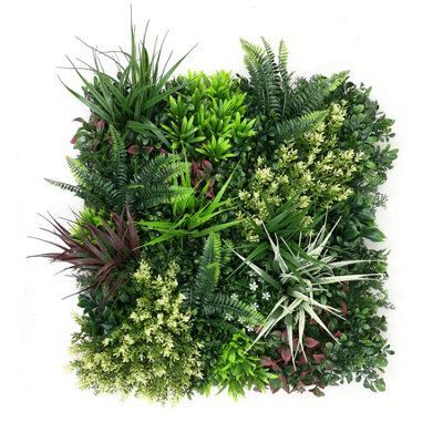 True Products Premium Artificial Green Plant Living Wall Panel 50Cm X 50Cm - Carnival A - image 1