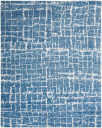 Blue Silver Wool Handmade Luxurious Modern,abstract Rug For Bedroom & Living Room-236Cm X 297Cm - thumbnail 8