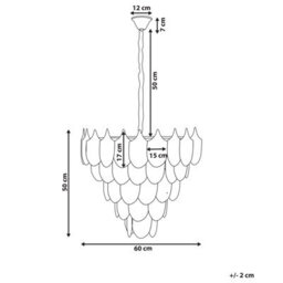 Wyld And Coco, Luxeaura 46Cm Brass And Glass Chandelier - thumbnail 3