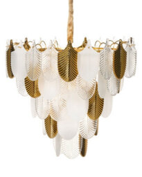 Wyld And Coco, Luxeaura 46Cm Brass And Glass Chandelier - thumbnail 1