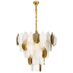 Wyld And Coco, Luxeaura 46Cm Brass And Glass Chandelier - thumbnail 6