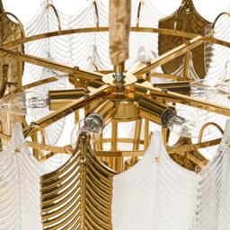 Wyld And Coco, Luxeaura 46Cm Brass And Glass Chandelier - thumbnail 8