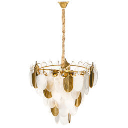 Wyld And Coco, Luxeaura 46Cm Brass And Glass Chandelier - thumbnail 5