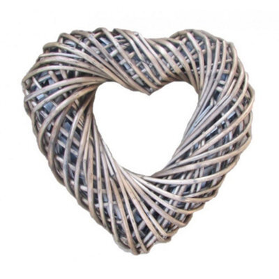 Red Hamper H088 Wicker Small Heart Shaped Wreath - image 1