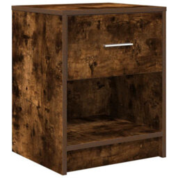 Berkfield Durable Bedside Cabinets 2 Pcs With Drawer Smoked Oak 40X34X50 Cm - thumbnail 6