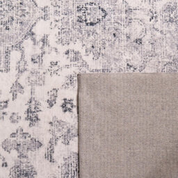 OHS Washable Rug Vintage Living Room Bedroom Carpet Mat, Grey - 80 X 150Cm - thumbnail 5