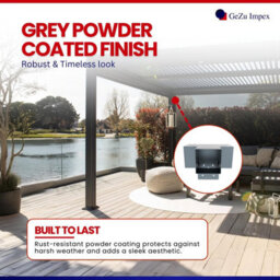 Gezu Impex Heavy Duty Anthracite Grey Post Connector X Shape - Pergola 4 Way Corner Connector - 71 X 71 mm (Pack Of 4) - thumbnail 4