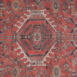 Loomed Terracotta Red Vintage Persian Inspired Washable Long Runner Rug 60Cm X 240Cm - thumbnail 5