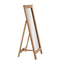 The Furniture Market Rustic Oak Floor Standing Cheval Mirror - H1370 X W530 X D590mm - thumbnail 8