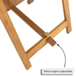 The Furniture Market Rustic Oak Floor Standing Cheval Mirror - H1370 X W530 X D590mm - thumbnail 7