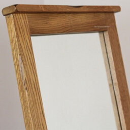 The Furniture Market Rustic Oak Floor Standing Cheval Mirror - H1370 X W530 X D590mm - thumbnail 3