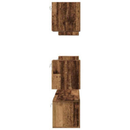 Berkfield Tv Cabinet 7 Pcs Old Wood 60 X 30 X 30 Cm Engineered Wood - thumbnail 8