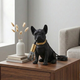 Garden Greatness Urban Frenchie Holding Bulb Table Lamp - thumbnail 2