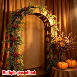 Amorly 2 Pack 100Cm Artificial Christmas Cypress Garland With Red Berries, Winter Festive Hanging Greenery Decor For Door Mantel Wall - thumbnail 8