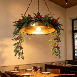 Amorly 2 Pack 100Cm Artificial Christmas Cypress Garland With Red Berries, Winter Festive Hanging Greenery Decor For Door Mantel Wall - thumbnail 4