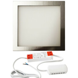 Brushed Nickel Ultra-Slim Square Under Cabinet Kitchen Light Kit With Natural White Led - thumbnail 1