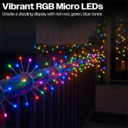 Xmas Haus Mini Cluster Light Smart Rgb, 10M Silver Wire Hello Fairy App Control And Handheld Remote Control - thumbnail 3