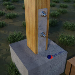 Gezu Impex Heavy Duty Fence Pergola Post Hot Dip Galvanised Concrete Support  - 116 X 116 X 600 mm (Pack Of 16) - thumbnail 6