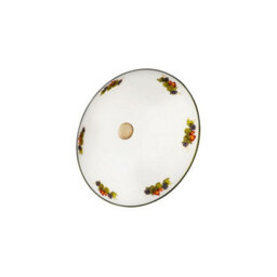 Luminosa Lighting Luminosa Nonna Cottage Style Glass Patterned Flush Ceiling Lamp Antique Brass, 2X E14 - thumbnail 1