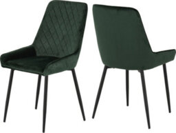 Seconique Hamilton Dining Set With Avery Chairs Medium Oak Effect Emerald Green Velvet - thumbnail 4