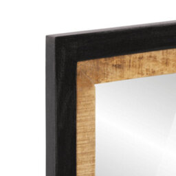 Berkfield Bathroom Mirror 55X1X60 Cm Glass And Solid Wood Mango - thumbnail 4