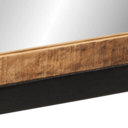 Berkfield Bathroom Mirror 55X1X60 Cm Glass And Solid Wood Mango - thumbnail 5