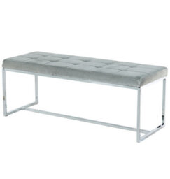 Hallowood Furniture Finley Velvet Bench With Metal Base - thumbnail 8