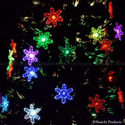 Shatchi 5Ft/150Cm Snowflakes Fibre Optic Christmas Tree Led Pre-Lit - thumbnail 3