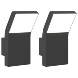 Walplus Outdoor Led Wall Lights 2Pcs Black Die-Cast Aluminium - thumbnail 2