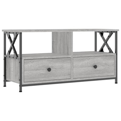 Berkfield Industrial Tv Cabinet Grey Sonoma 90X33X45 Cm Engineered Wood&iron - image 1