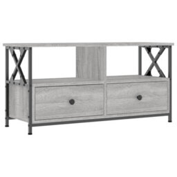 Berkfield Industrial Tv Cabinet Grey Sonoma 90X33X45 Cm Engineered Wood&iron - thumbnail 1