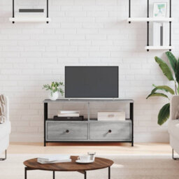 Berkfield Industrial Tv Cabinet Grey Sonoma 90X33X45 Cm Engineered Wood&iron - thumbnail 2