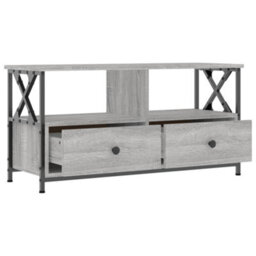 Berkfield Industrial Tv Cabinet Grey Sonoma 90X33X45 Cm Engineered Wood&iron - thumbnail 6
