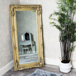 Melody Maison Large Ornate Gold Wall / Leaner Mirror - 78Cm X 158Cm - thumbnail 4