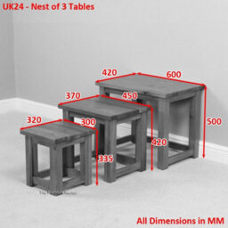 The Furniture Market London Oak Nest Of 3 Side Table Set - thumbnail 9