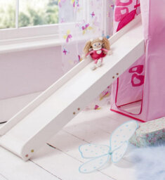 Nöa & Nani Noa & Nani Cabin Kids Solid Wood Midsleeper Bed With Slide & Fairies Package In Classic White Moro - thumbnail 2