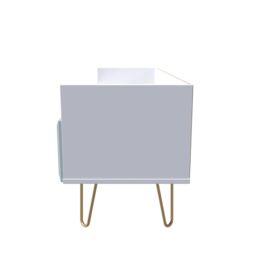 Cube Ready Assembled Matt Duck Egg & White Media Unit With 2 Drawers, (H)128Cm X (W)51.5Cm X (D)39.5Cm - thumbnail 5