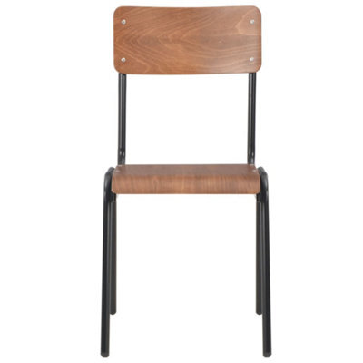 Berkfield Elegant Dining Chairs 2 Pcs Brown Solid Plywood Steel - image 1