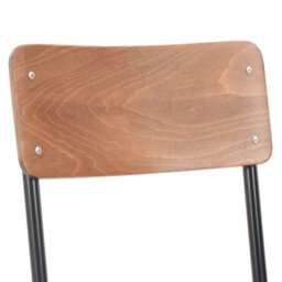 Berkfield Elegant Dining Chairs 2 Pcs Brown Solid Plywood Steel - thumbnail 6