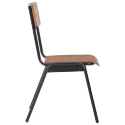 Berkfield Elegant Dining Chairs 2 Pcs Brown Solid Plywood Steel - thumbnail 4