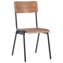 Berkfield Elegant Dining Chairs 2 Pcs Brown Solid Plywood Steel - thumbnail 3